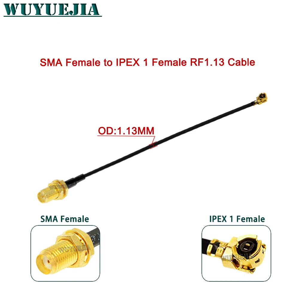 2pcs IPEX Cable uFL/u.FL/IPX/IPEX-1 Female to SMA Type Male / Female Connector WIFI Antenna RF Cable RF1.13 Pigtail Extension