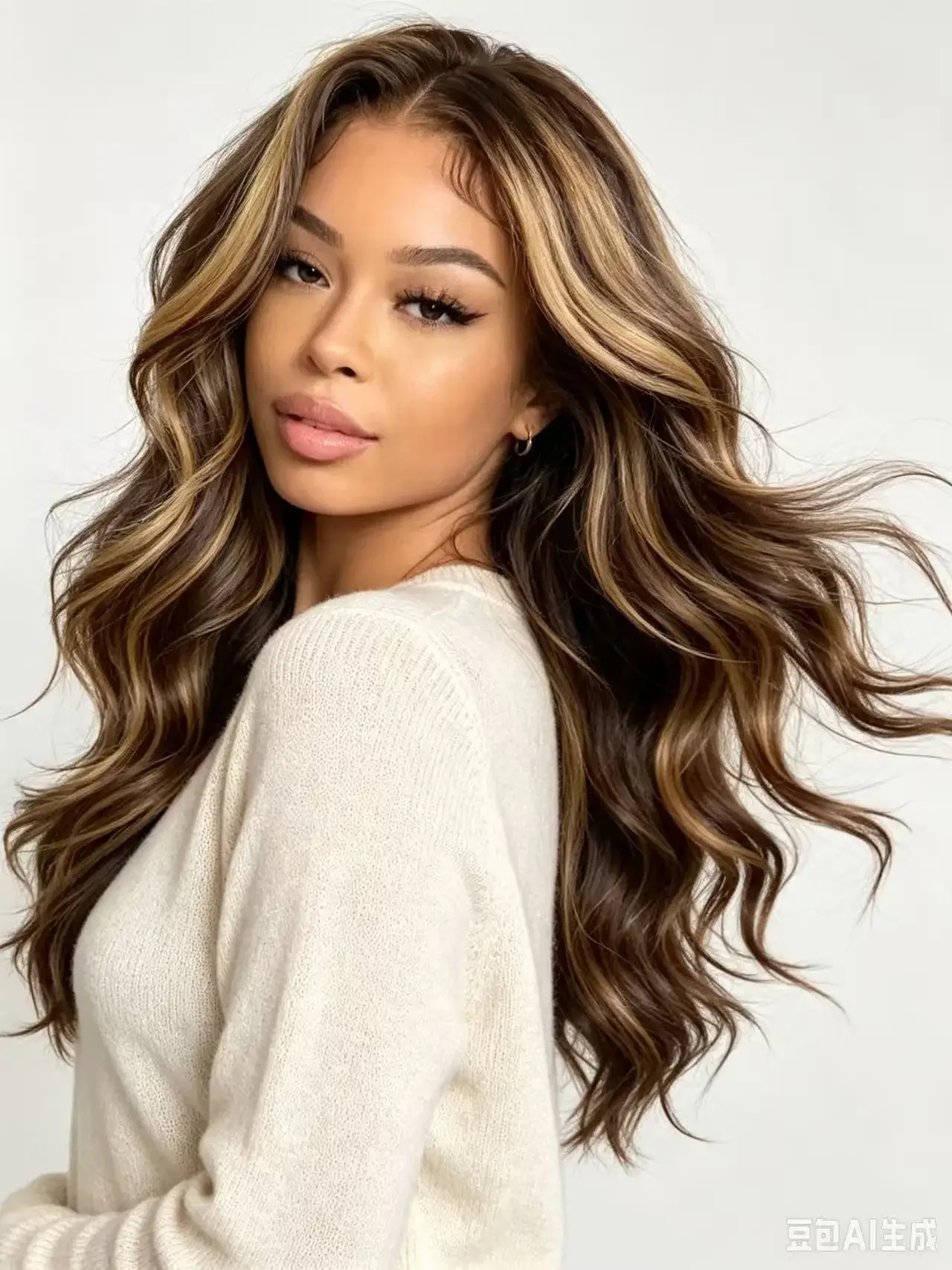 2026 New Highlight human hair wig, piano color, lace front wig, Brazilian wig, women's  blonde hair, lace wig, honey body wave