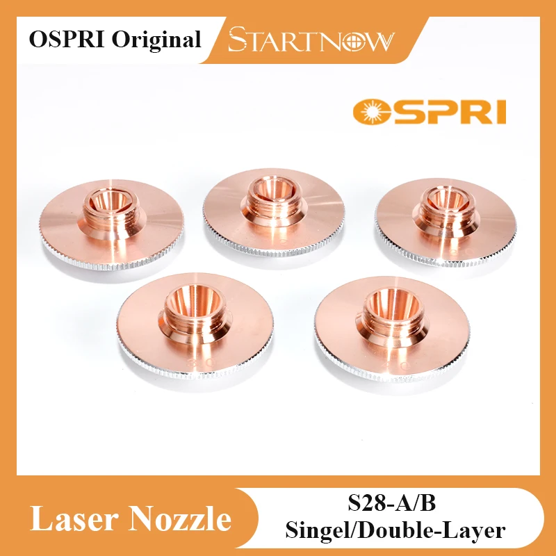 

Startnow OSPRI Original Fiber Laser Nozzle Single Double D28 Caliber 1.0-6.0mm Layer Nozzle for Laser Cutting Head