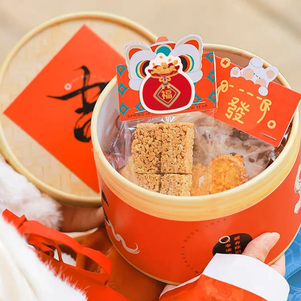 

Waterproof Sticker New Year Envelope Stickers Label Red Sealing Decals for Seals