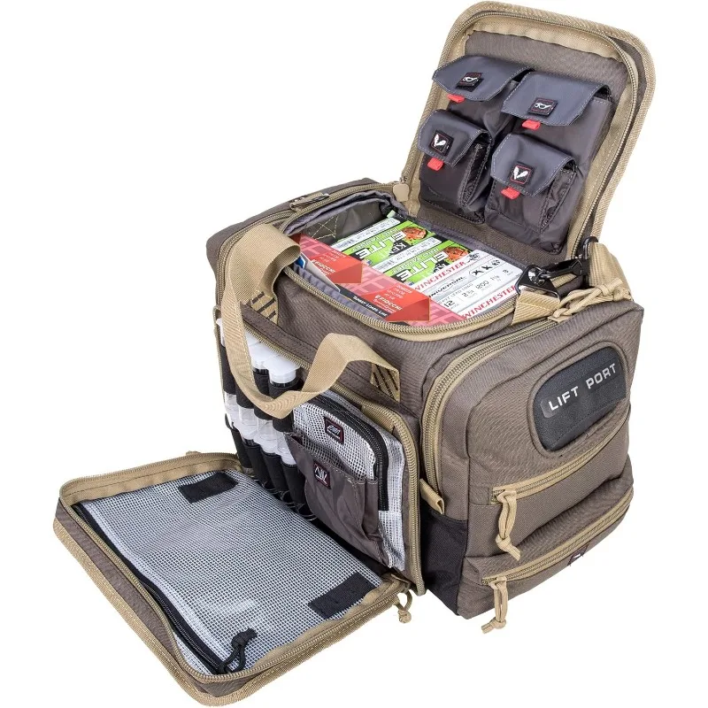 

G.P.S. Sporting Clays Range Bag , Secure Ammo & Shooting Accessories Storage, Durable Waterproof Tactical Gear,Olive