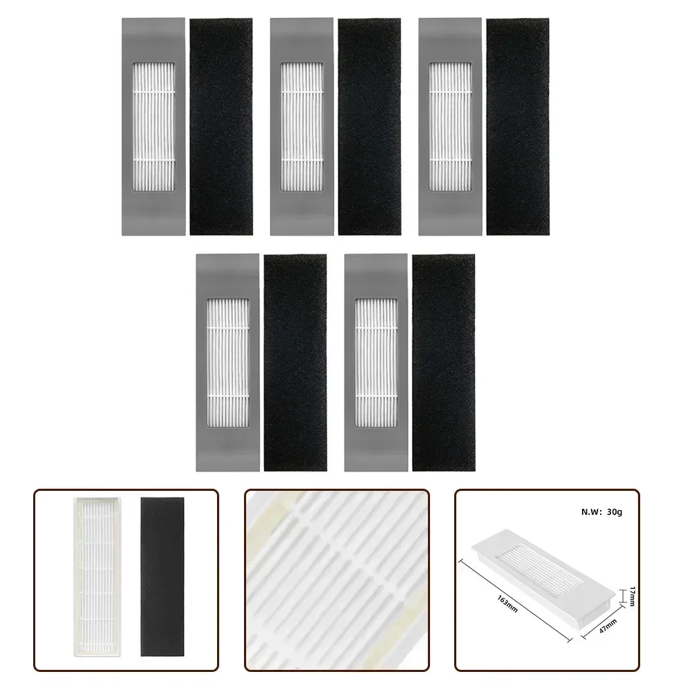 5 قطعة تصفية ل DEEBOT 920 950 T8 ماكس T9 T5 N5 N7 N8 + N8 Pro زائد DX55 جهاز آلي لتنظيف الأتربة الملحقات