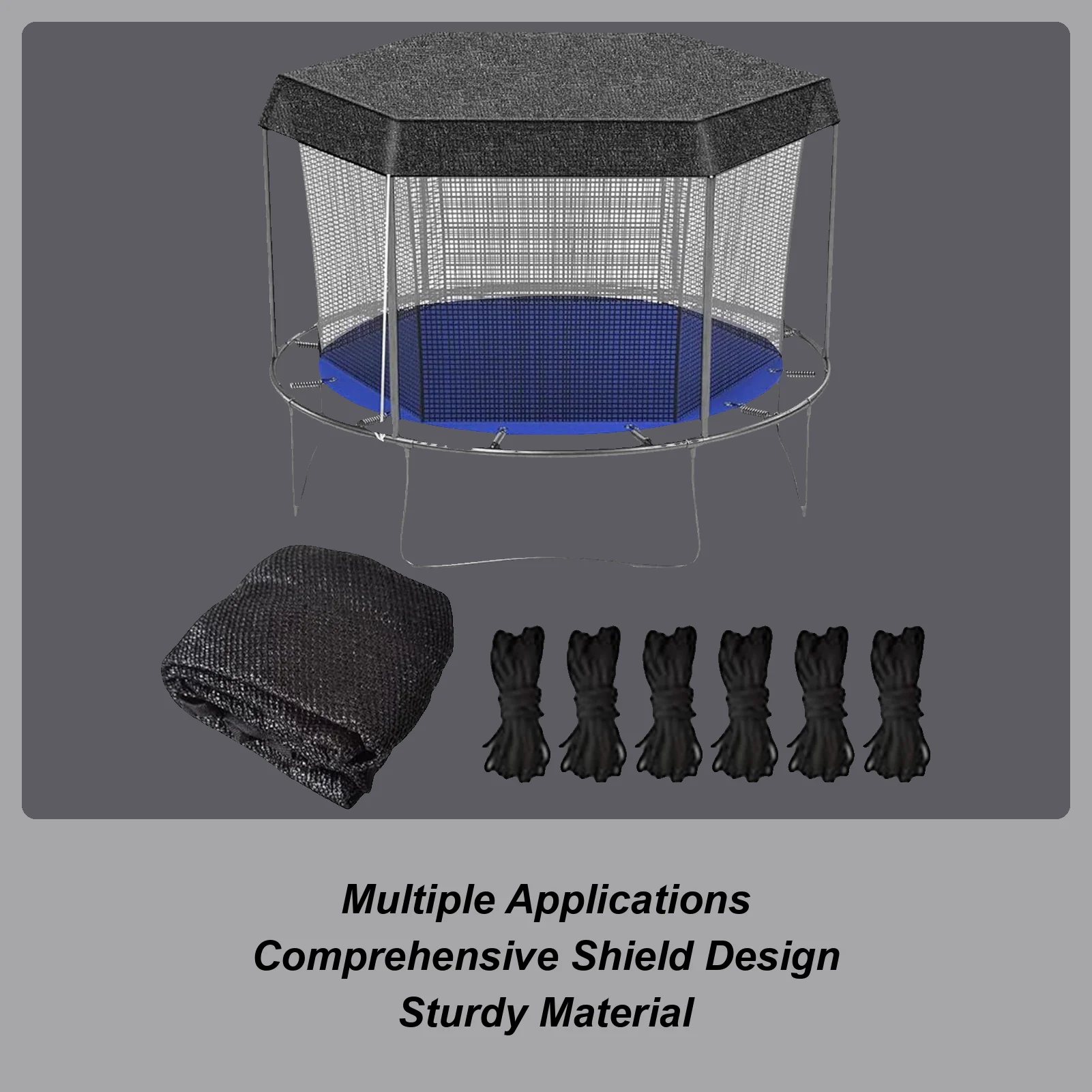 

Trampoline Canopy Anti-UV Shade Cover Foldable Sunscreen Protection Canopy For Playground Trampoline Accessories Outdoor