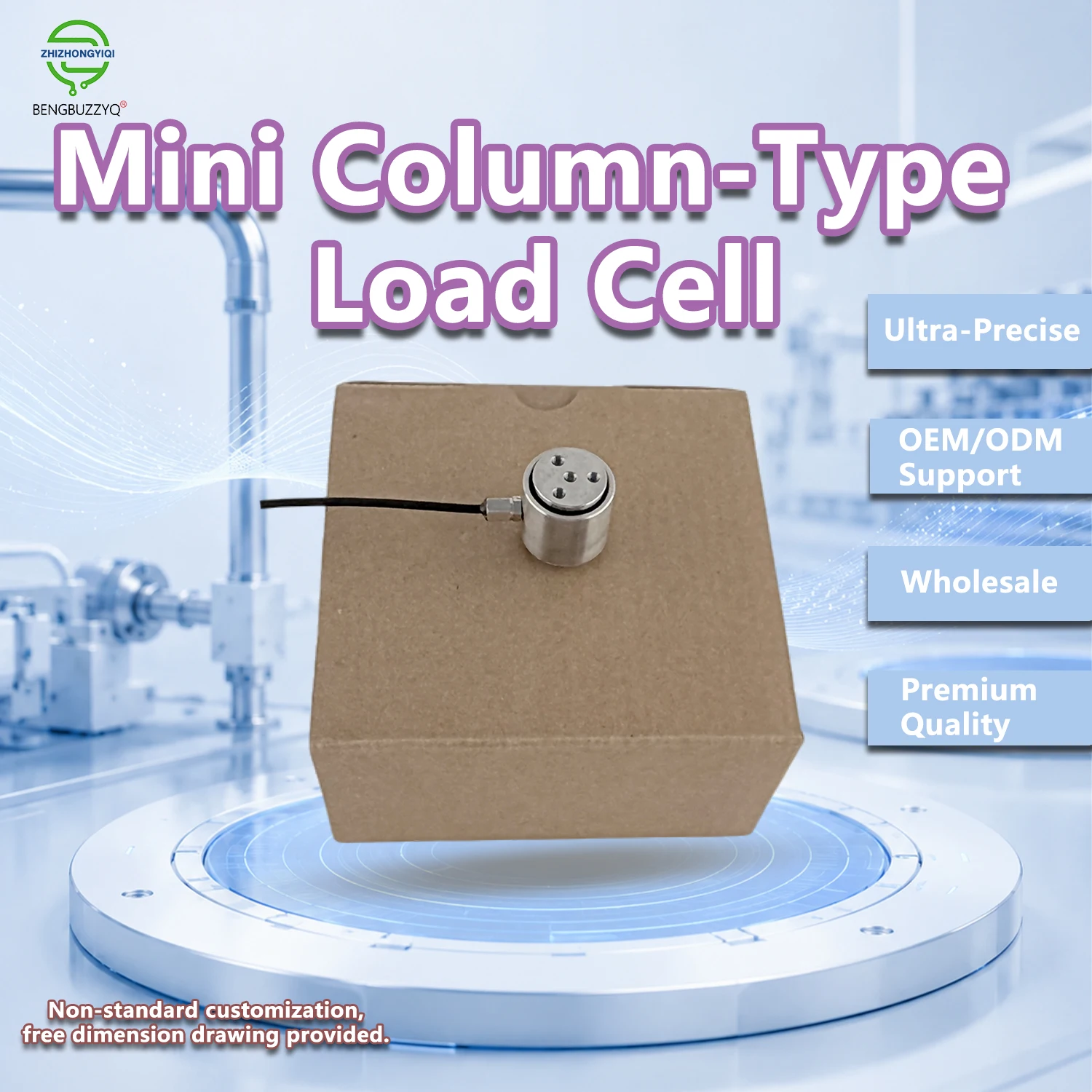 BENGBUZZQY Mini Load Cell 5kg to 200kg Column Type Force Sensor High Frequency Response Stainless Steel Weighing Transducer