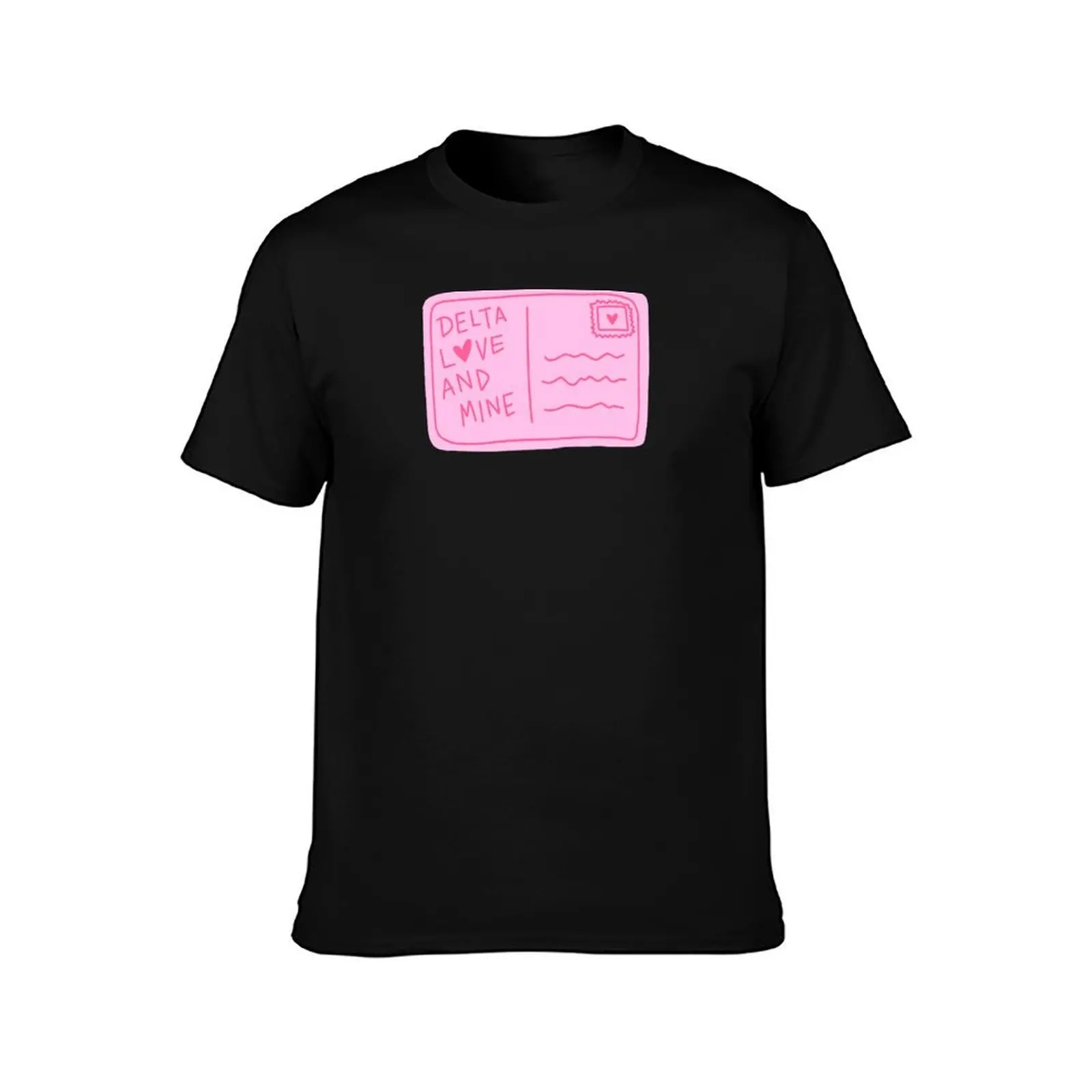 tri delta postcard T-Shirt Basic Casual Short Sleeve Cotton Shirt