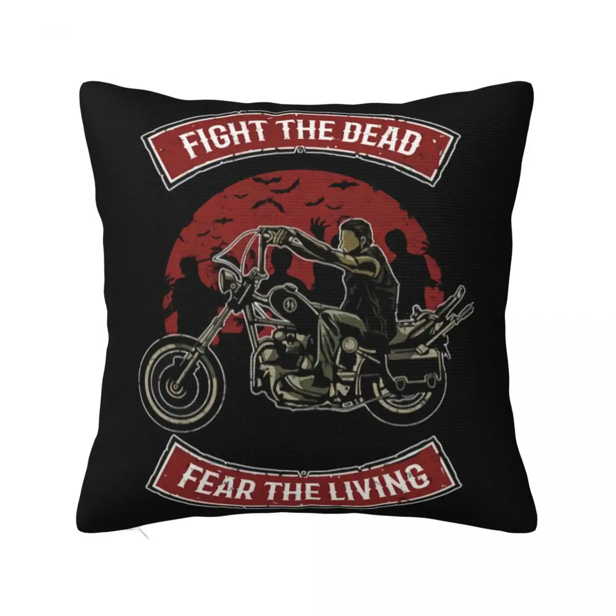 Funda de almohada Fight Il Dead Uomo Fear The Viventi Zombie Slayer Apocalipsis Halloween invierno Hip Hop