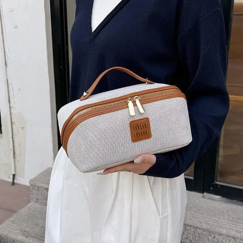 

New PU Makeup Bag Girl Gift Canvas Portable Storage Bag Large Capacity Skin Care Products Wash Bag Household Bags for Woman