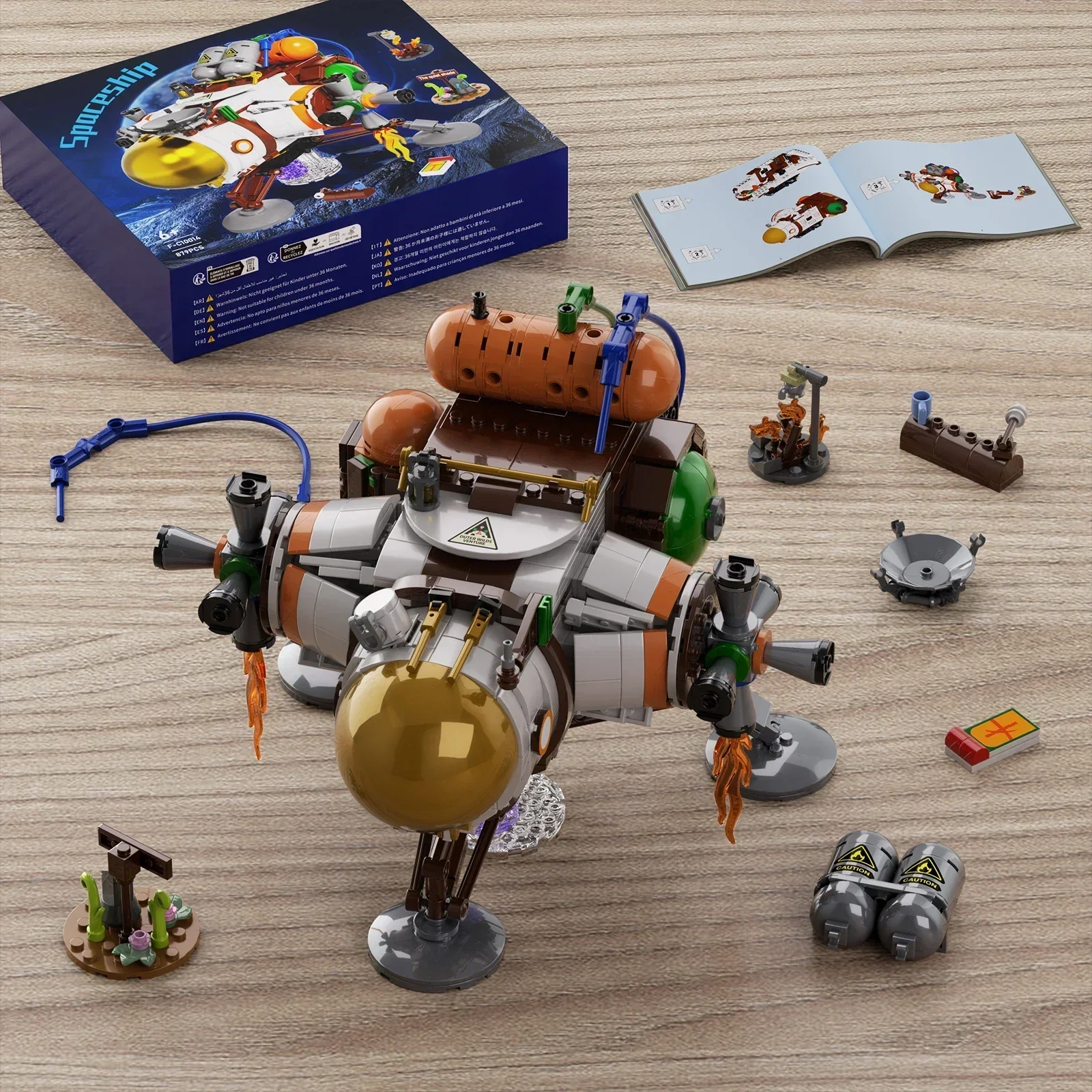 MOC Crossing The Solar System Spacecraft Model Outers Wild Spaceship Building Block Set Puzzle Toys for Children Birthday Gift