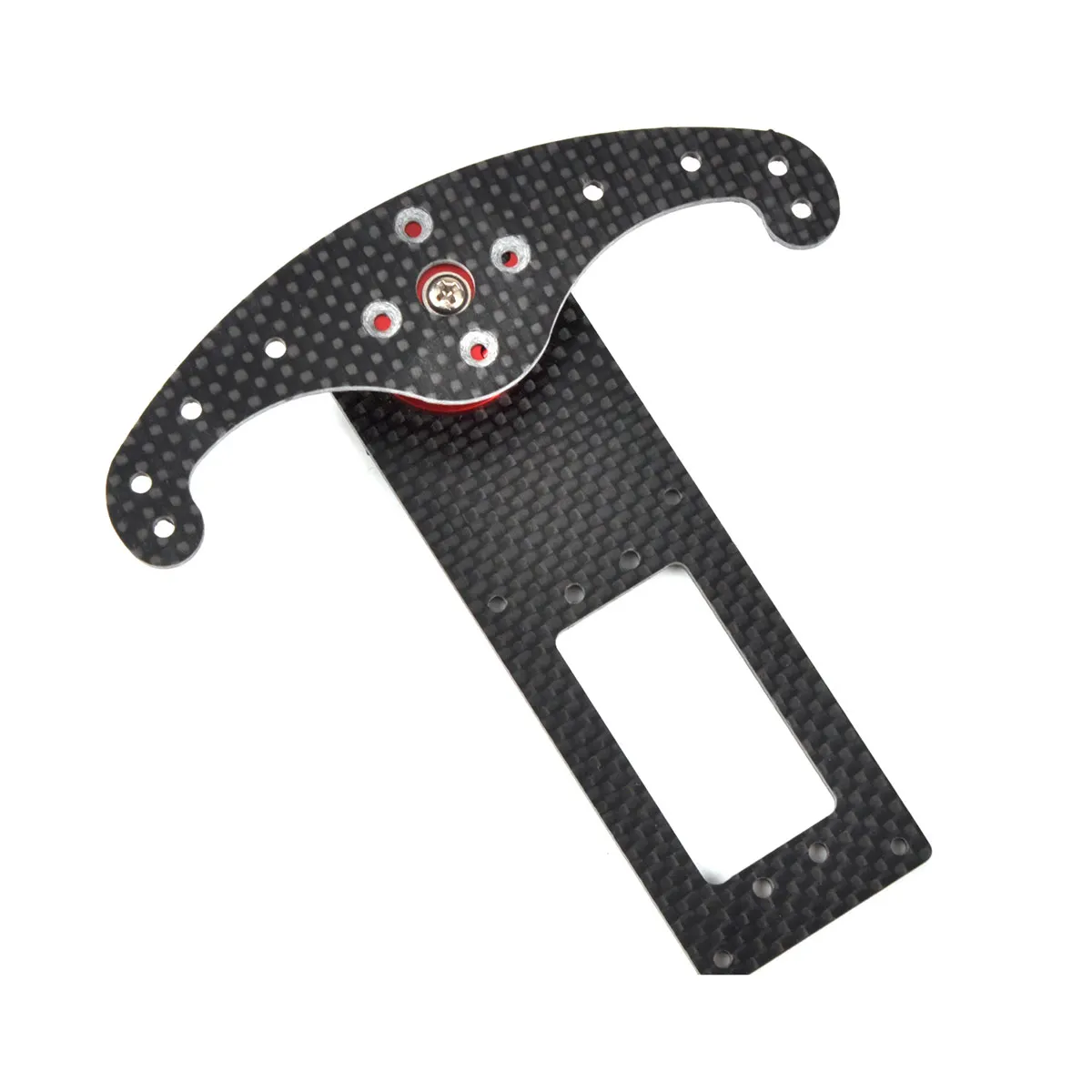 Carbon Fiber Vertical Rudder Mount Rudder Tray +Servo arm + Ball Link + Rod COMBO For 20-50CC Airplane