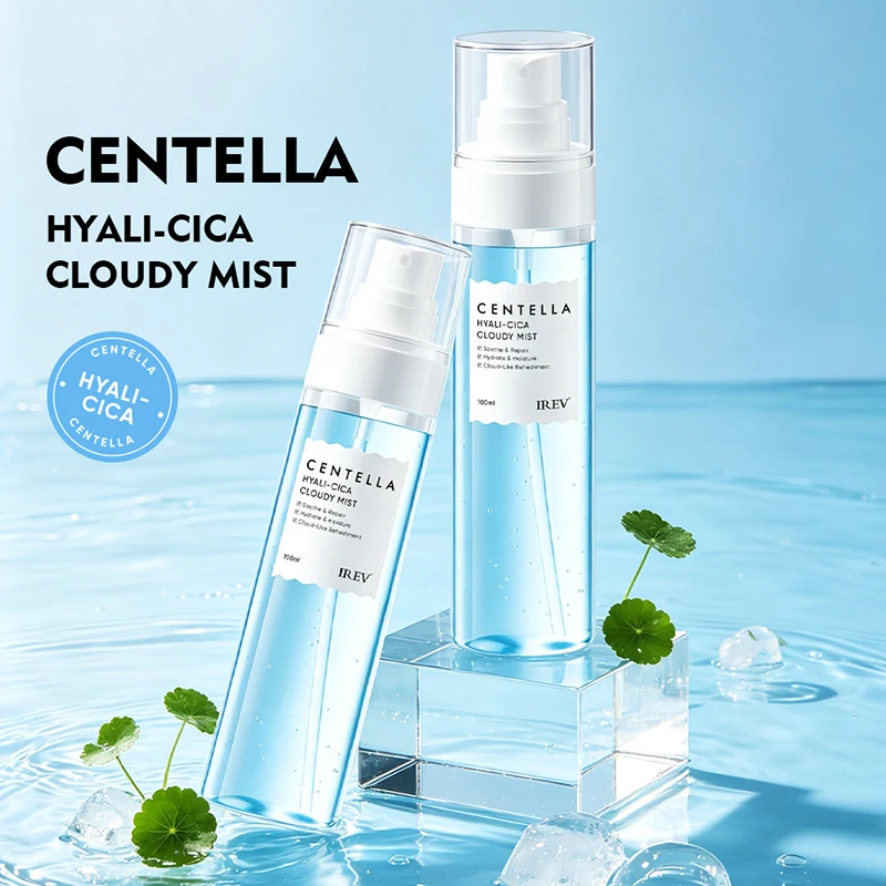 Centella Asiatica Hyaluronic Acid Facial Spray Toner Gently Soothes Redness Hydrate Moisturize Soften Skin Summer Spray 100ml