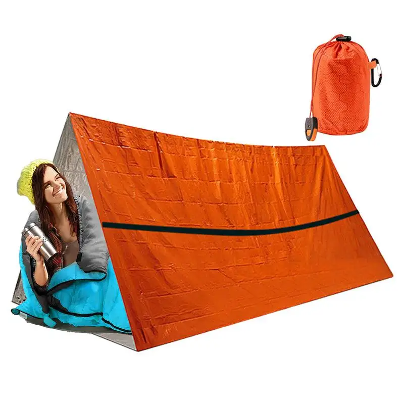 

Portable Thermal Sleeping Bag Aluminum Film Waterproof Bivy Sack Sleeping Bag Portable Lightweight Survival Shelter Outdoor