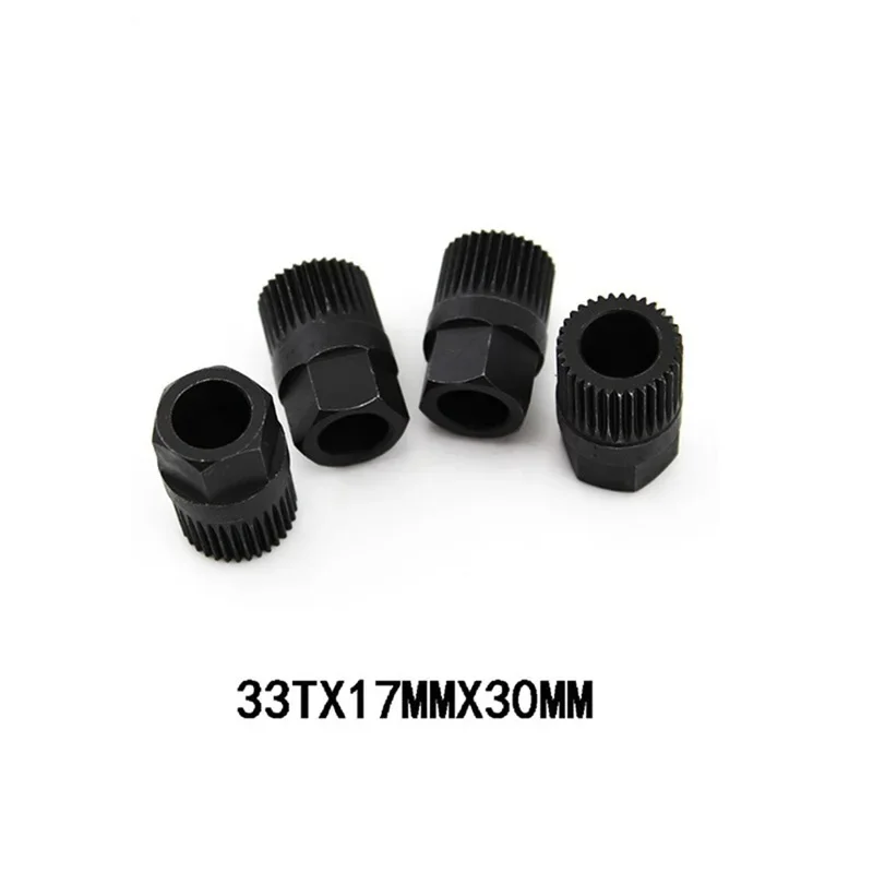 1 Pc puleggia strumento di rimozione alternatore 33 denti frizione ruota libera 17*33*30mm per puleggia cinghia trapezoidale metallo nero uso con