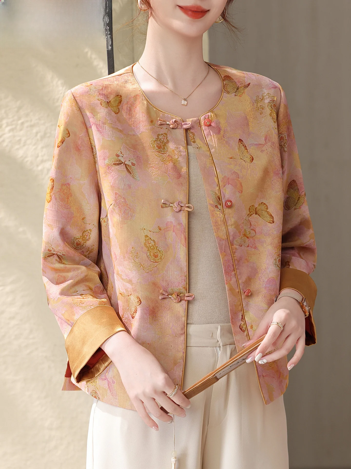 

Sli New Chinese Mommy Spring Outerwear Coat Middle-Aged And ly Faionable Traditional Chinese Sle Women's Clothing