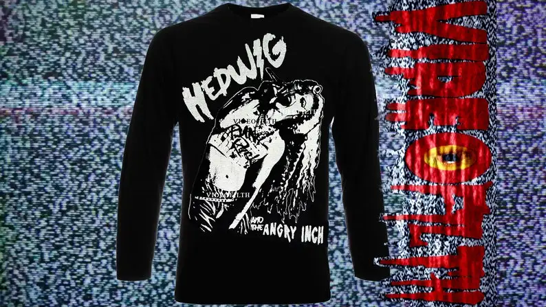 

Hedwig And The Angry Inch Pre Shrunk Cotton Long Sleeve Shirt **UPDATED DESIGN** silk screen