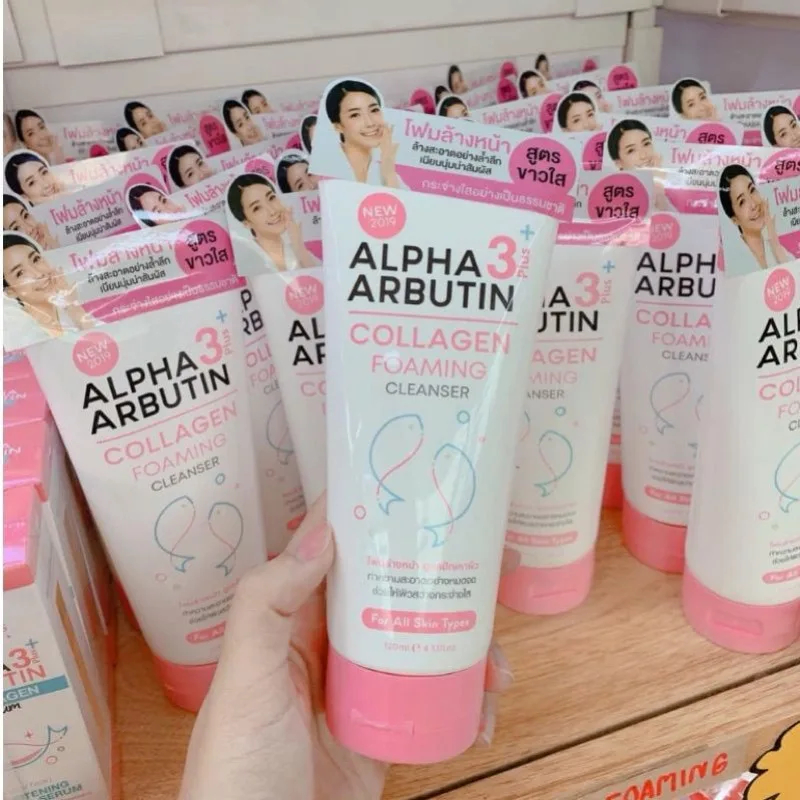 

120ml Alpha Arbutin 3 Plus Collagen Cleanser Skin Blemishes Dark Spots Bright White Firmness Brightening and Even Skin Tone