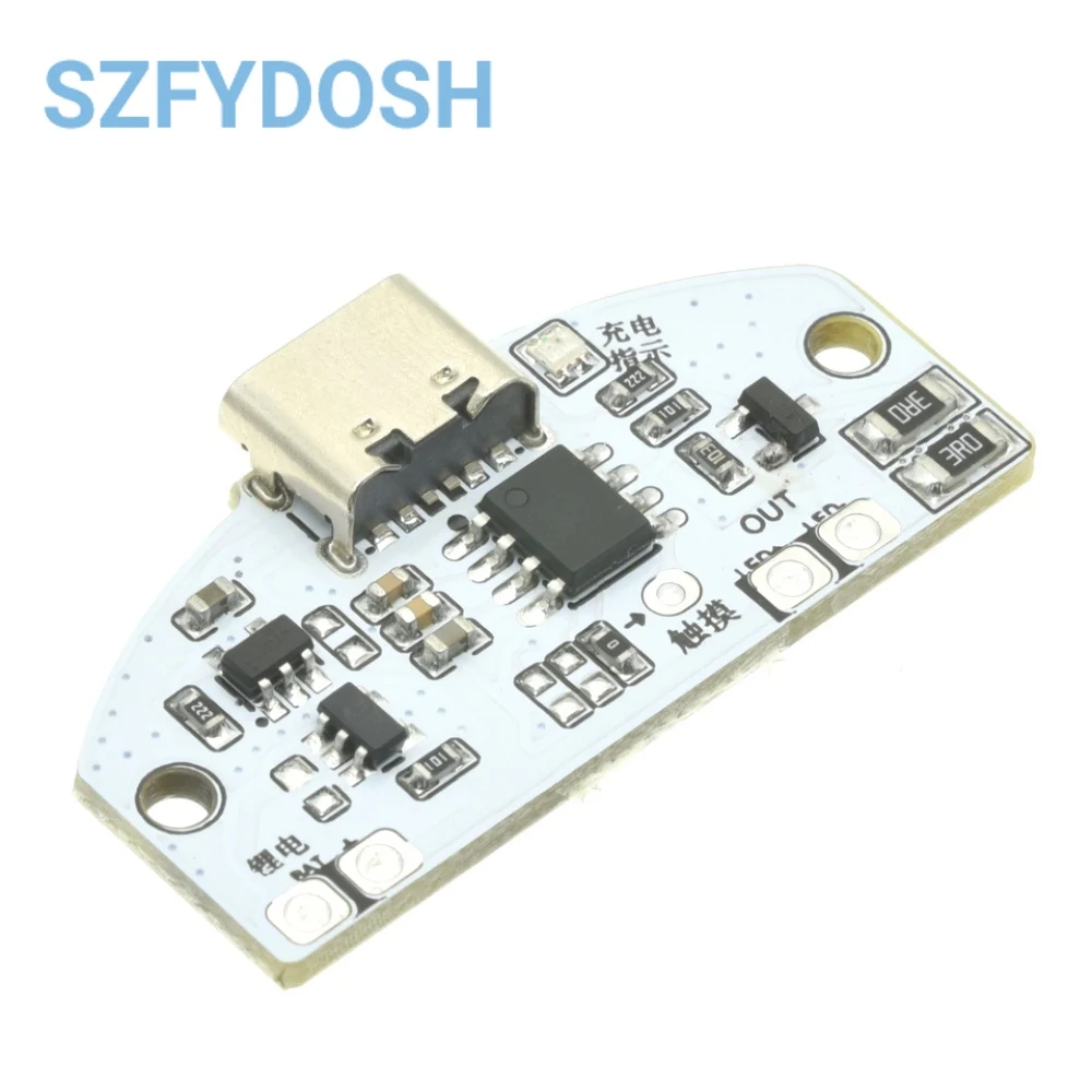 1-10Pcs Type-C Table Lamp Circuit Board USB Charging Three Gear Stepless Dimming Led Touch Small Night Lamp Control Module