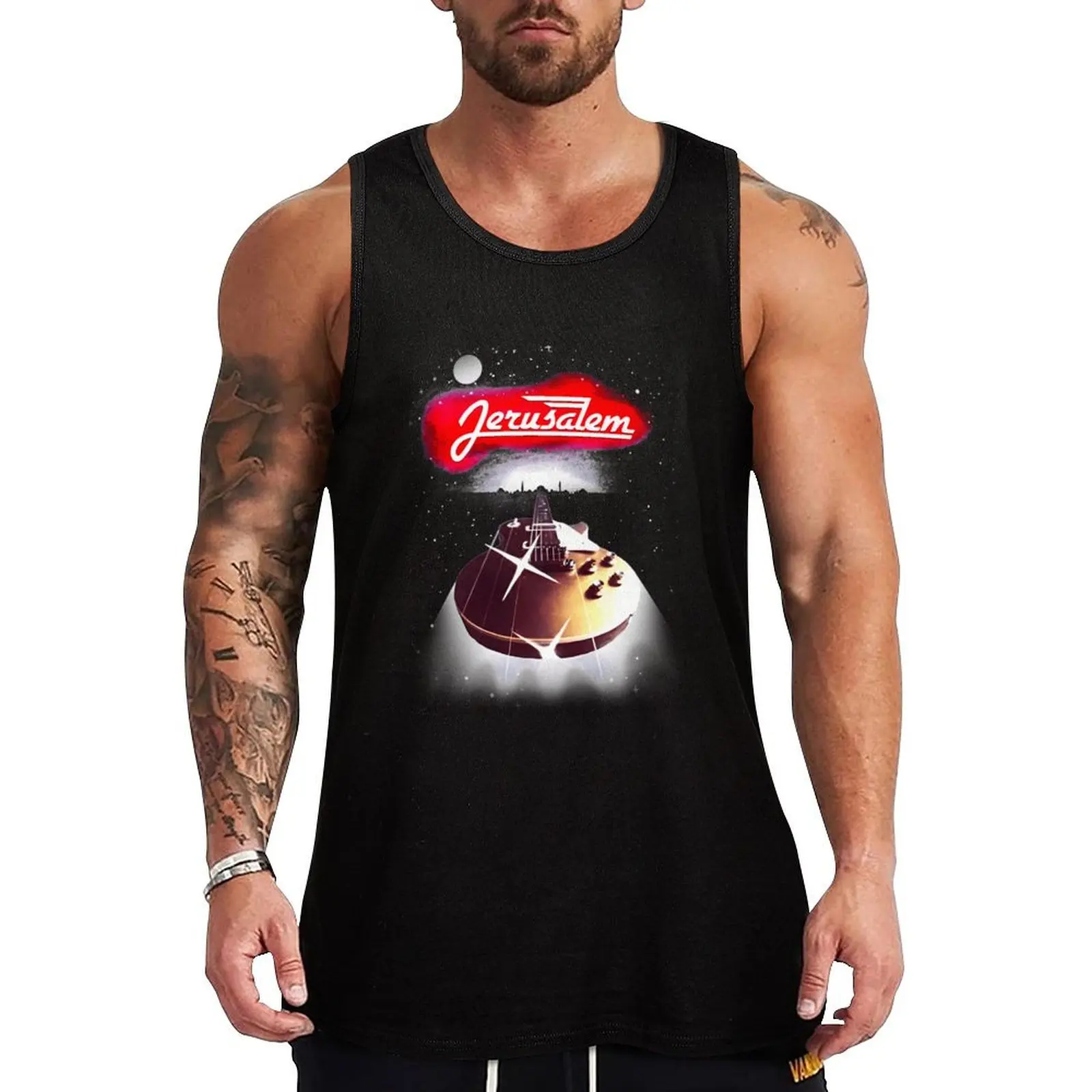 

Jerusalem Self Titled Tank Top bodybuilding men clothes t-shirt gym man tops singlets for men
