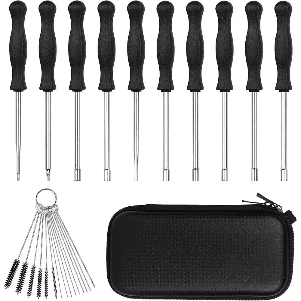 10Pcs Carburetor Adjustment Screwdriver Set For Chainsaw Small Engine Tuning Kit With RPM Tool In Oxford Cloth Bag