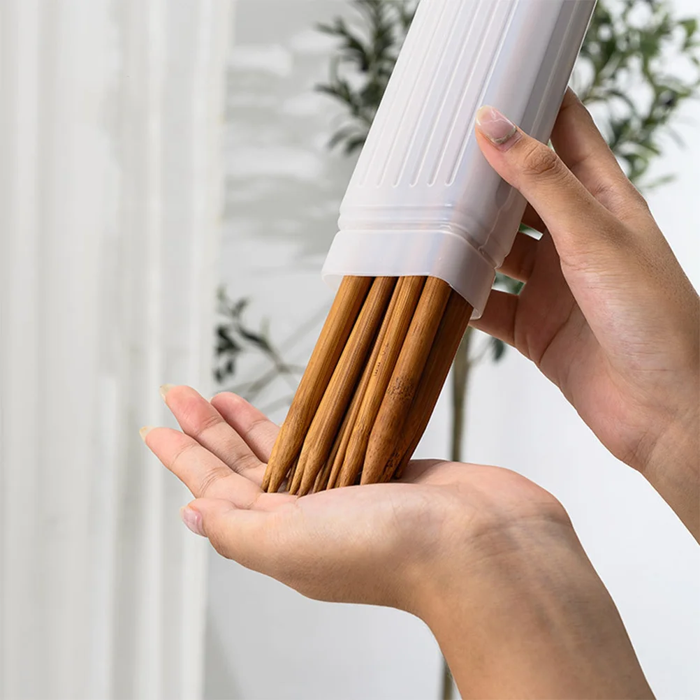 

5Pcs Crochet Hook Tube Embroidery Sewing Tool Durable Safe Material Large Capacity Organizer Knitting Needle Container