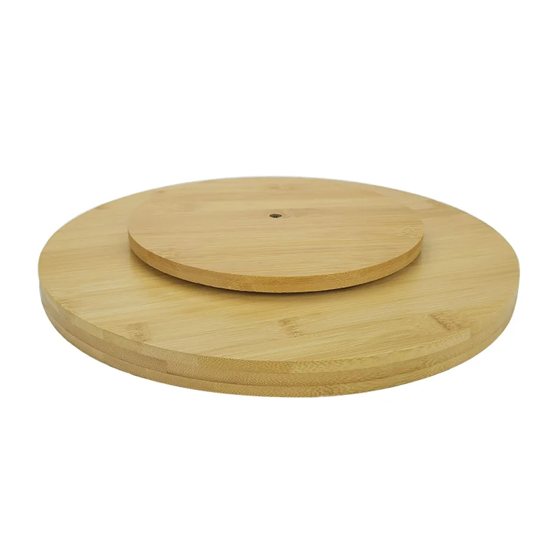 Hot Selling Rotatable One-tire Lazy Susan Bamboo Rotating Tray Kitchen Storage Organizer