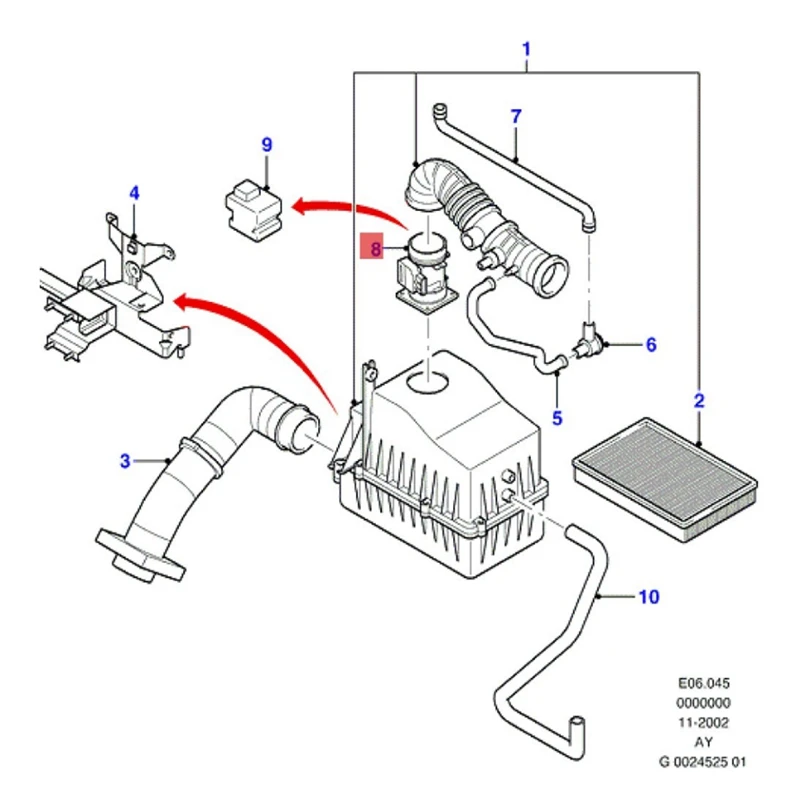 Car Mass Air Flow Sensor XF2F12B579BA For Ford Focus Escort Ranger Escape Exporler 1999-2004 XF2Z12B579AB MAF Sensor Accessories