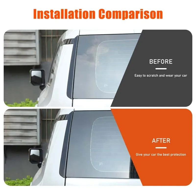 

ABS Black For Toyota Land Cruiser Prado 250 LC250 2024-2025+ Car Tail Door Glass Two Side Decorative Cover Sticker Accessories