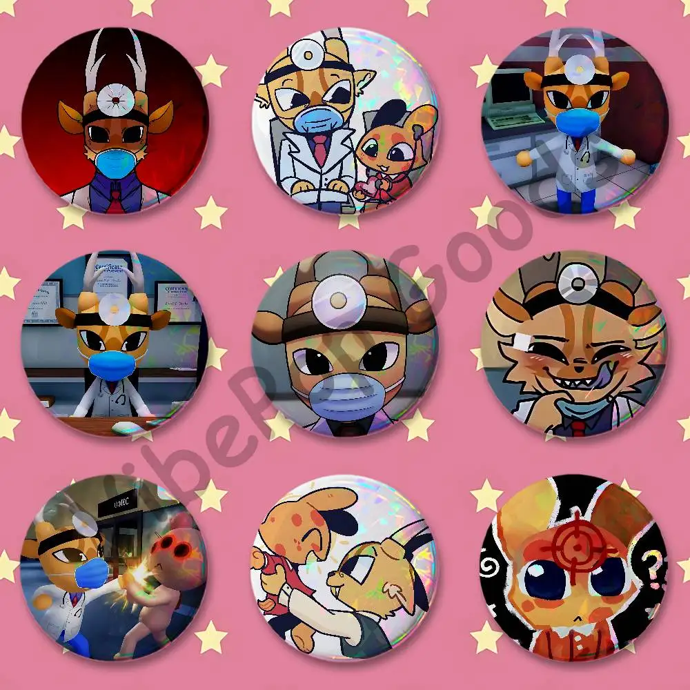 Mr Harlow A-ANIMAL H-HOSPITAL HD Print Badges Pretty Round Display Brooches IP merchandise 32mm 58mm 75mm 44mm 25mm