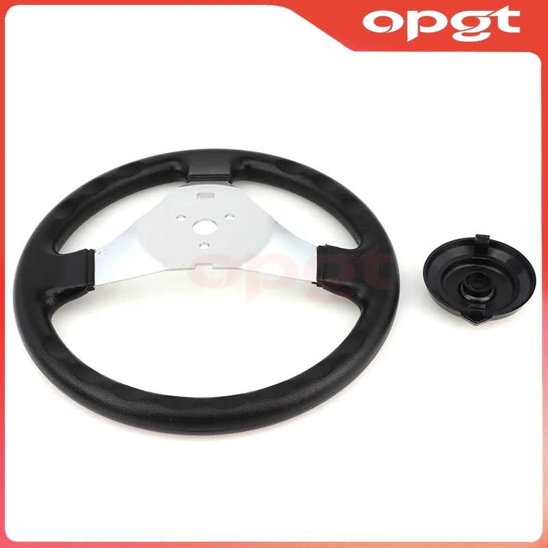 OPGT ATV 3Hole Steering Wheel Replacement Universal Suitable for Go Kart Steering Wheel Hardware with Cover Vehicle Accessories