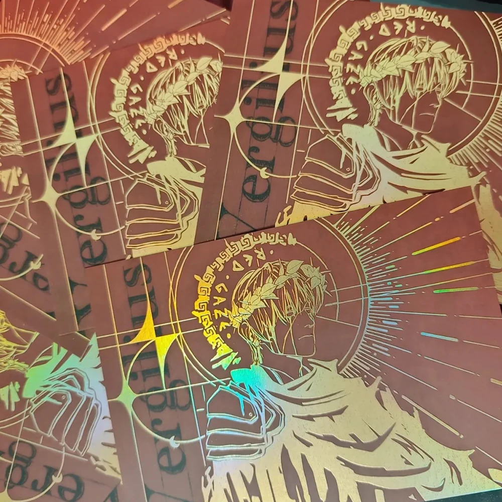 Game Limbus Company Vergilius Cosplay Postcard Laser Holographic Iridescent Foil Art Card Collectible Character Laser Flash Card