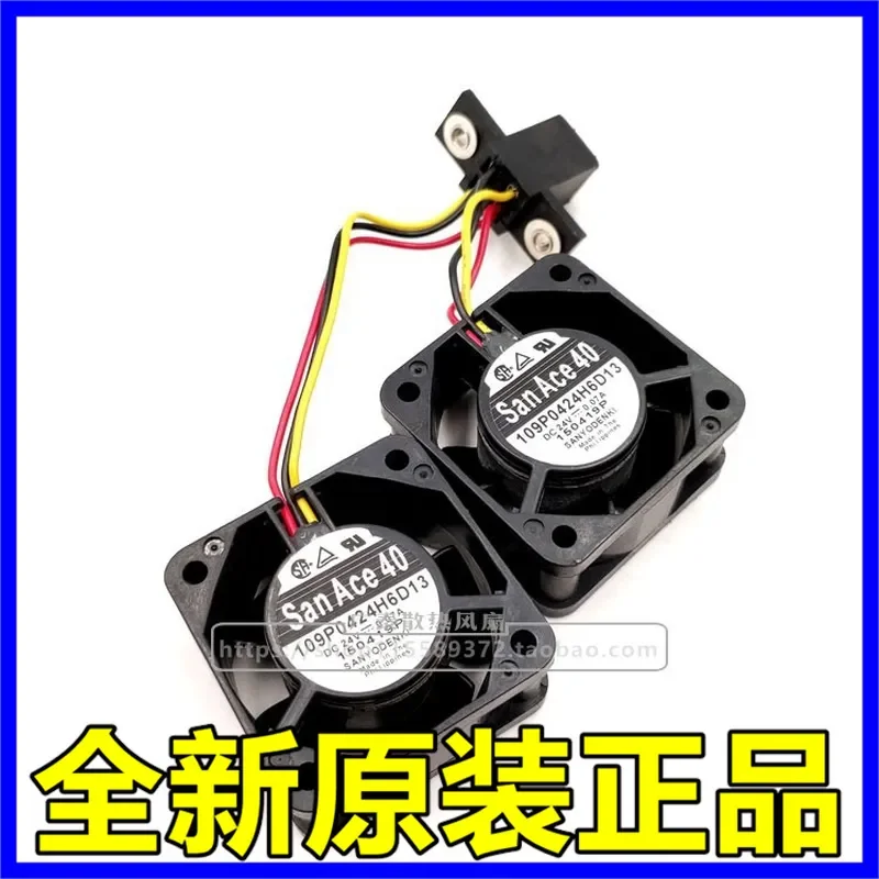 for Sanyo 4020 109P0424H6D13 24V 0.07A 4CM Dual Fan for Fanuc Machine Tool Typewriter Cooling Blower