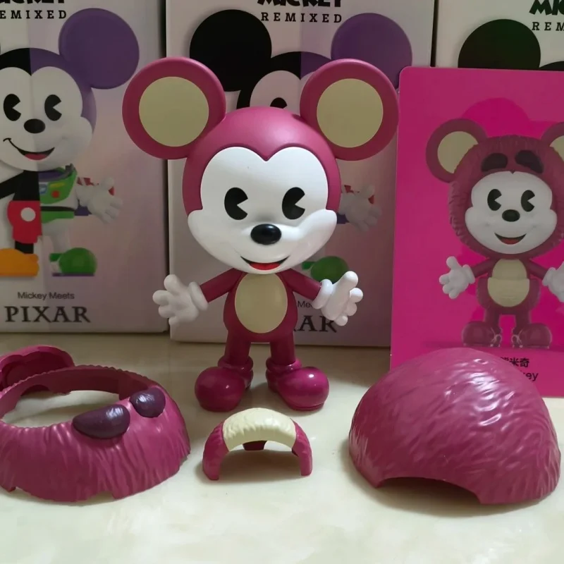 本物のポップマート ディズニー ミッキー リミックス ミッキー ミーツ ピクサー シリーズ フィギュア ブラインドボックス 女の子への誕生日プレゼント ミステリーボックス グルー