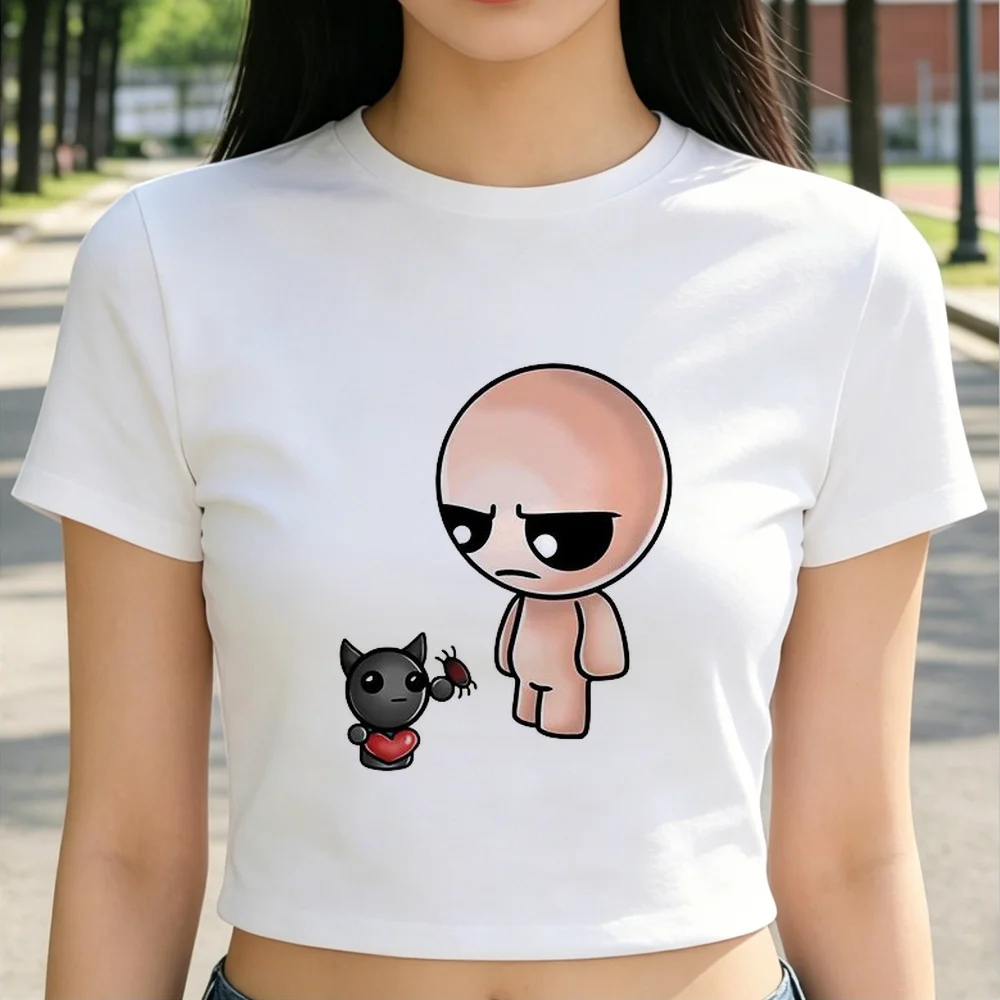 the Binding of Isaac cropped top women cutecore streetwear grunge top tees gothic summer graphic
