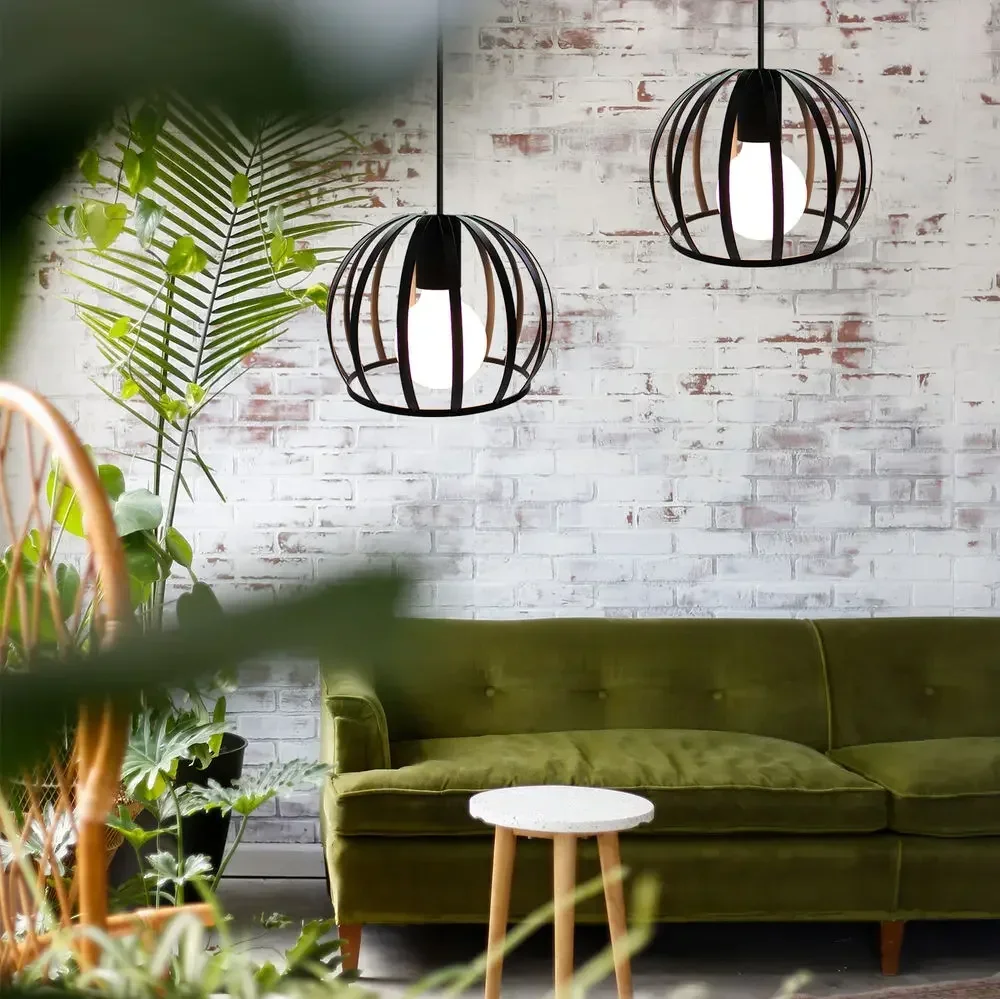 

Промышленный ретро подвесной светильник с арбузной клеткой, лампа в деревенском стиле, подвесной светильник для гостиной, кухни, острова, ресторана
