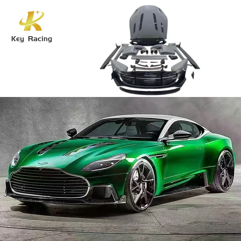 DB11 MSY Style Half Carbon Fiber Bodykit Front Rear Bumper Fender Hood Side Skirts Air Intake Grille For Aston Martin DB11