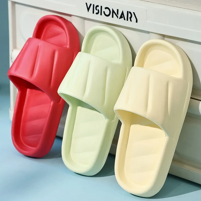 

Women's Indoor Non-slip Slippers Couple Home Slides EVA Soft Sole Light Weight Summer New Lovers Leisure Shower Shoes