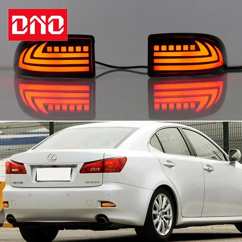 Car LED 12V Rear Bumper Lamps For Lexus IS 2006 - 2010 2011 2012 Fog Lamps Brake Turn Signal Reflector Indicators Taillights