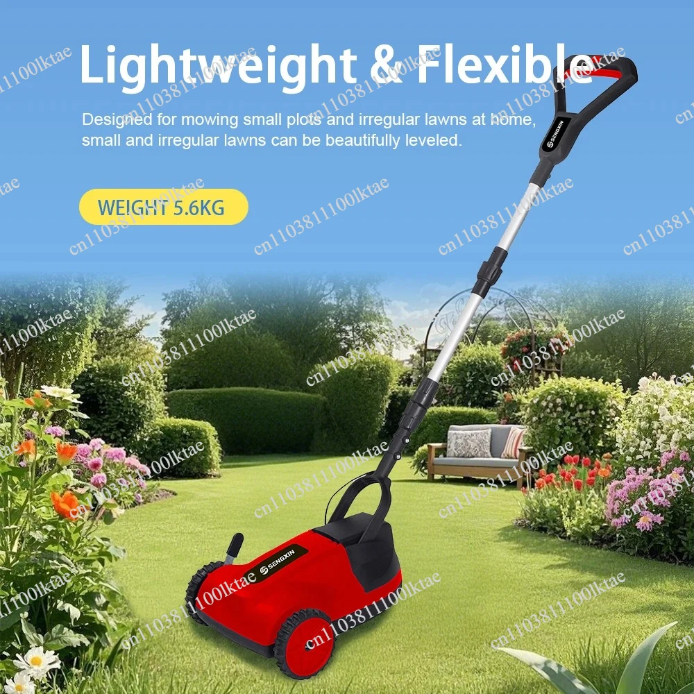 21V Electric Mower Lawn Trimmer Hand-Push Electric Lawn Mower Trimming Machine Home Lithium Weeder Cordless Lawn Trimmer