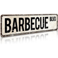 Vintage Metal Art | Barbecue Lover Gift with Retro Charm | Ideal for Home Kitchens, Gardens & Outdoor Grilling Areas