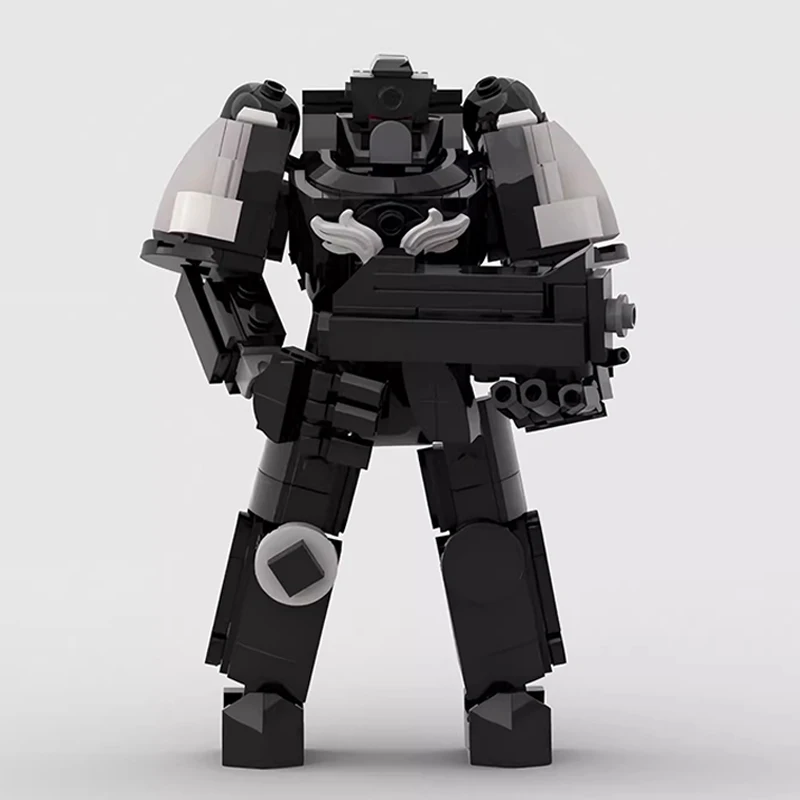 Bricklink MOC jeu Mecha Brutalis Dreadnought Terminator capitaine noir templier Necron guerrier Robot ensembles blocs de construction jouet