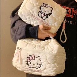 Sanrio Kuromi Cream Down Soft Cloud Makeup Bag Large Capacity High Beauty Handheld Travel Storage Bag