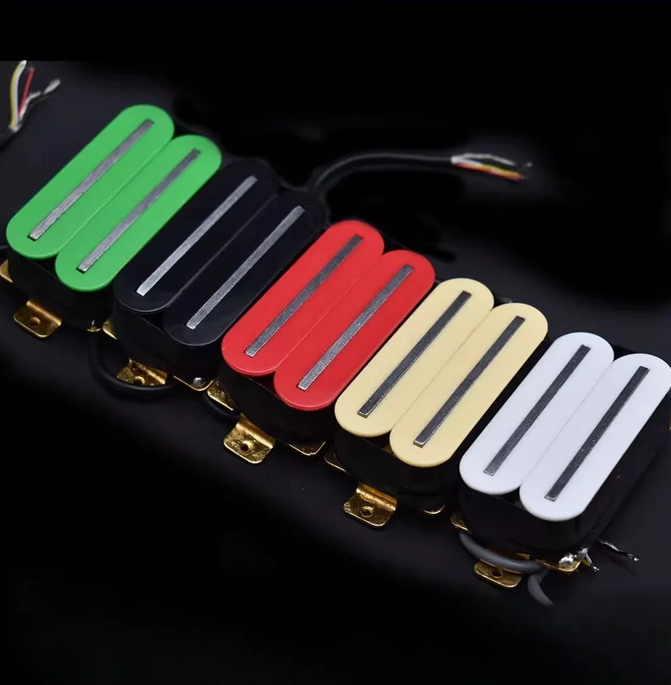 

ST Электрогитара Двойная катушка Двухдорожный звукосниматель 57 мм Стальной стержень Многоцветная электрогитара Большой двухдорожечный звукосниматель