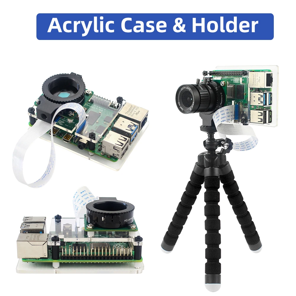 12.3 MP Raspberry Pi High Quality Camera with Sony IMX477 Sensor Optional 6mm CS 16mm C-mount 8-50mm Lens for Pi 4B 3B Zero 2 W