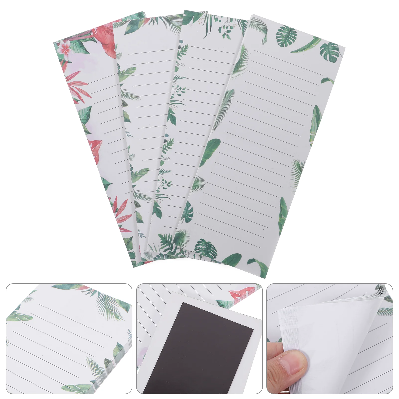 4 Pcs Magnetic Sticky Notes List Pad to Do Memo Notepad for Fridges Magnets Notepads Refrigerator Grocery The Shopping