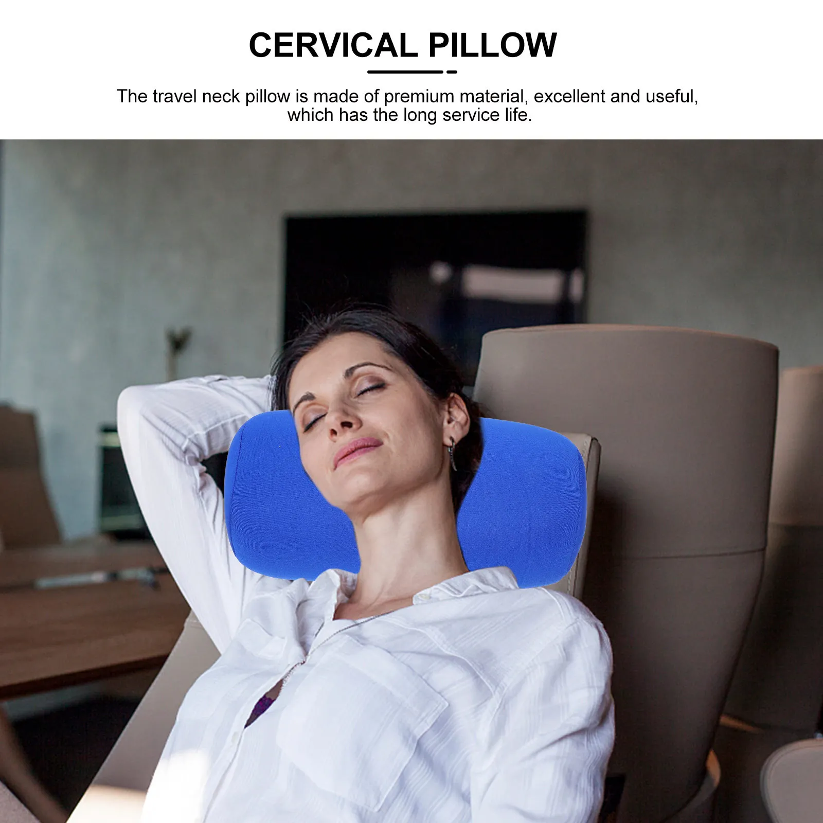 Effen kleur cilindrisch kussen Ronde nekkussens Slapen Cervicale en beensteun Memory Foam Guard Circle