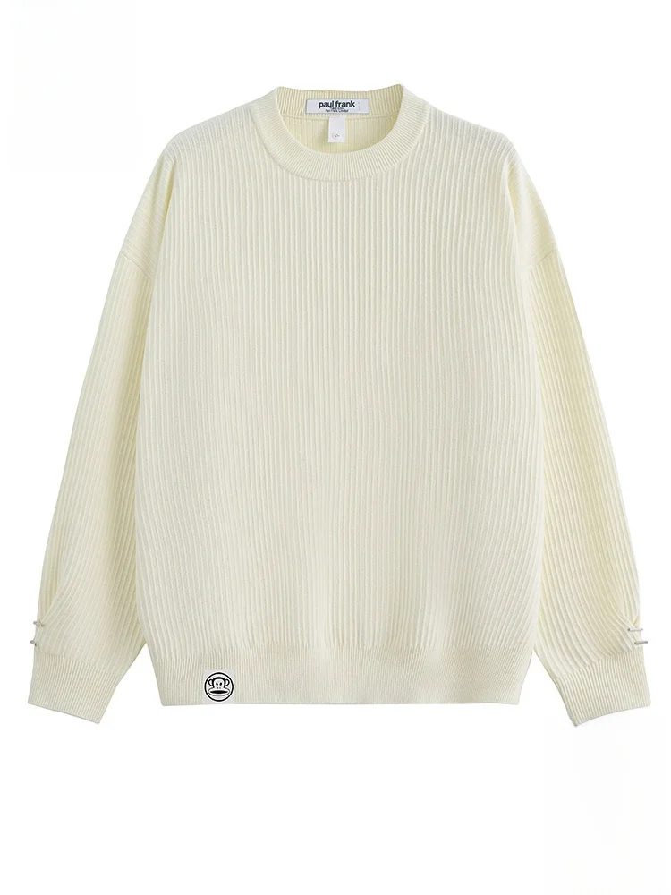 

PaulFrank Men's Long Sve round Ne Knitwear Loose Fit Textured Spring Autumn New Sle Comfortable Polyester Blend