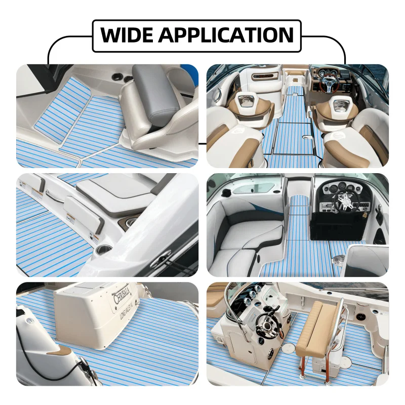 Hongyun Blueprint source factory of marine parts Non-Slip EVA Yacht Boat Flooring 240cmx45cmx6mm(94.5''x17.72'' x0.24'')