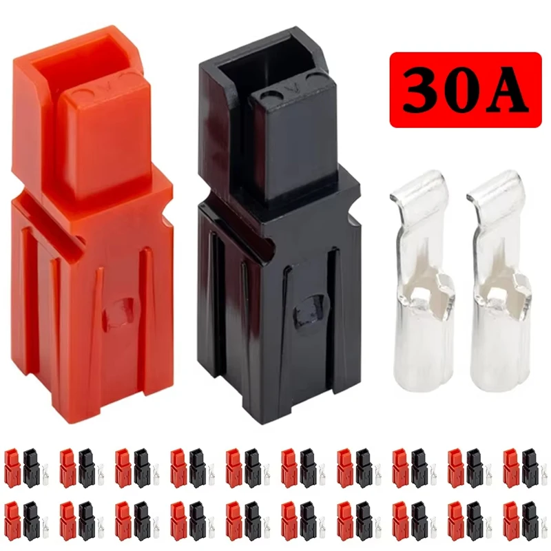 

500/100/50/10 Pcs Anderson Plug 30A Amp 600V Power Marine Connector Pole For Anderson Powerpole Interlocking Plug Terminals