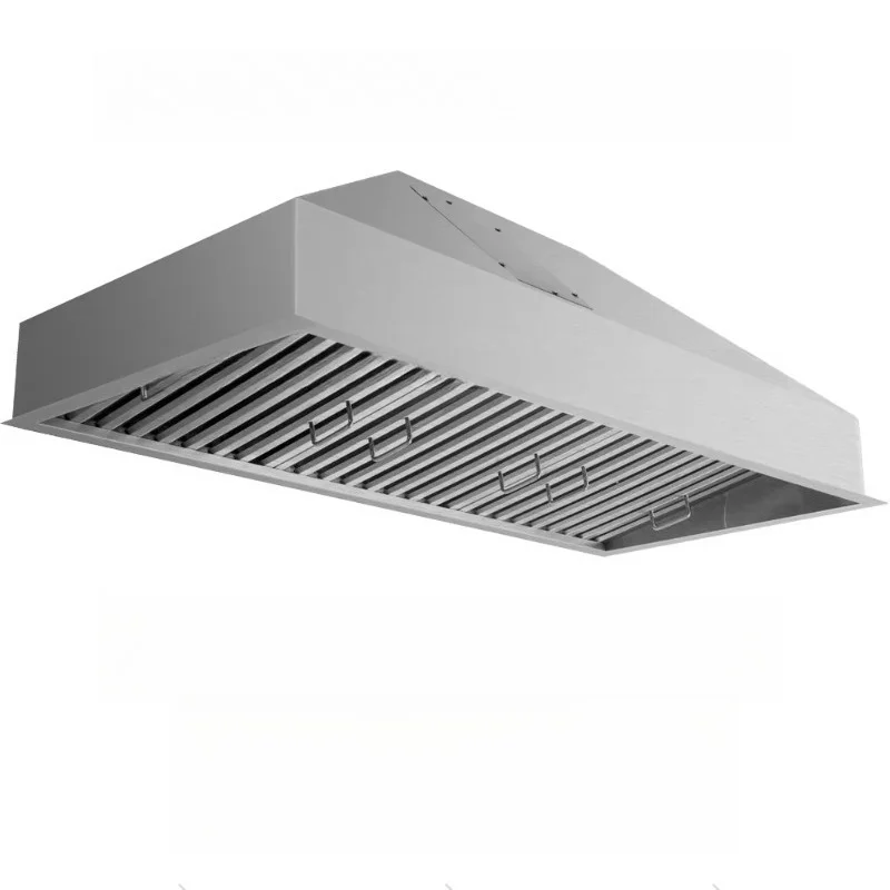 Stainless steel embedded range hood new frequency conversion silent exhaust large suction household kitchen electric open
