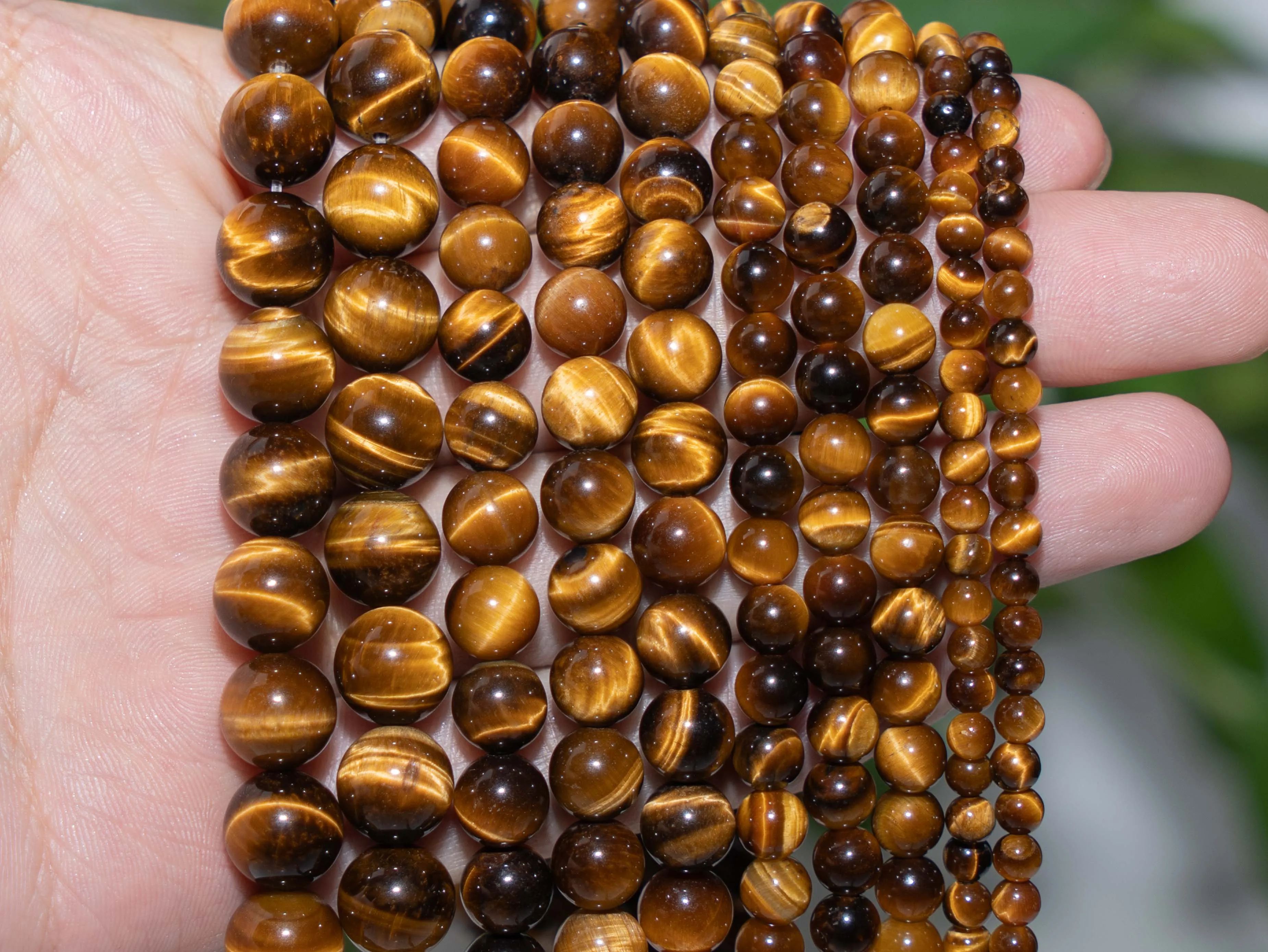 Wholesale Yellow Tiger Eye Beads Gemstone Loose Beads Round Shape Natural Stone Size Options 4/6/8/10/12mm for Jewelry Making