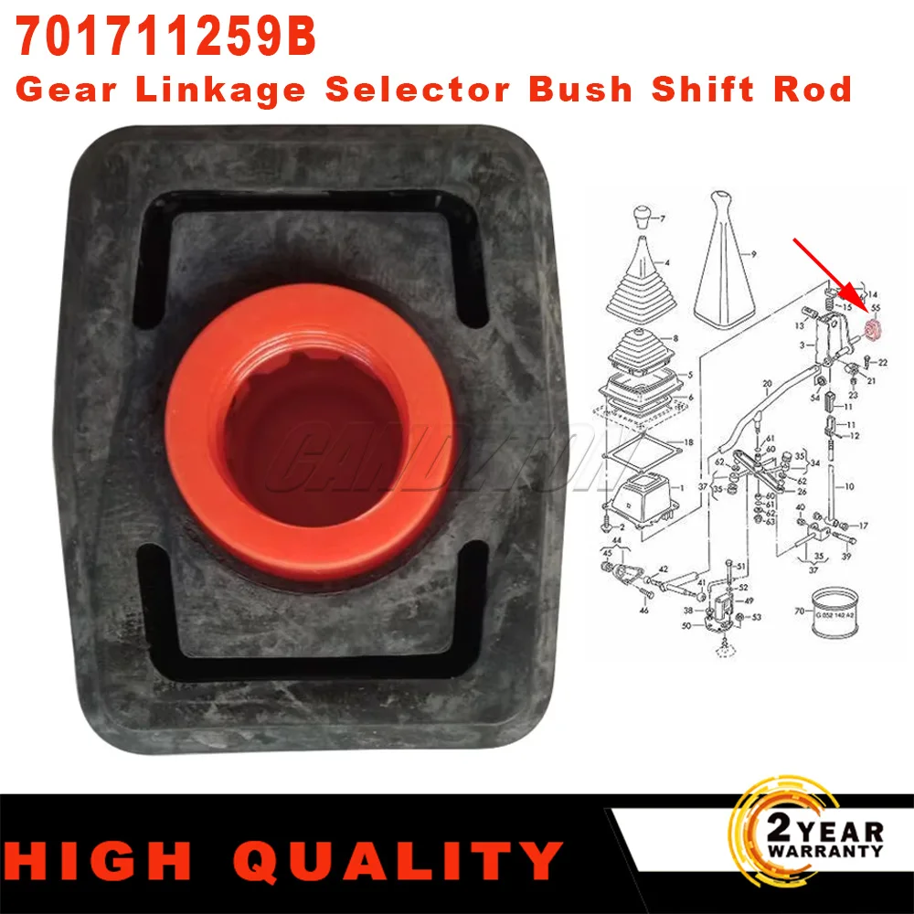 Newest Selector Gear Lever Bushing 701711259B For VW Transporter Caravelle T4 1990 1991 1992 1993 1994-2003 701 711 259B 116606